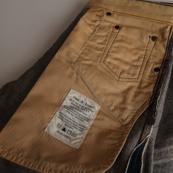 Rag & Bone Raw Selvedge Denim Jeans – Made in USA (Size 29, Kaihara Mills) - Picture 5 of 7
